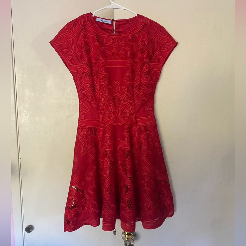 Stunning Blumarine Red Lace Dress size 40